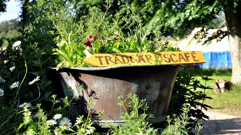 Trädgårdscafé på Mossagården. Text av Jessica Davskog