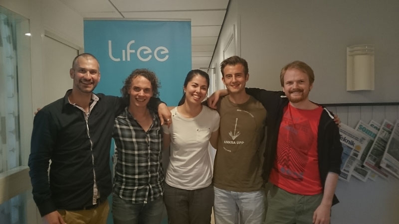 Från vänster: Christoffer Andersson (jag), Patrik Jutterström, Hanna Johansson, Henning Hall, Niklas Wigertz