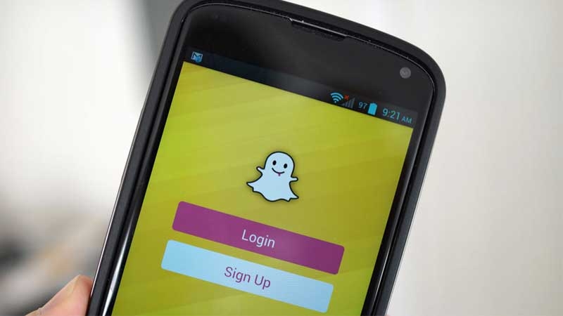 Snapchat login via mobiltelefonen