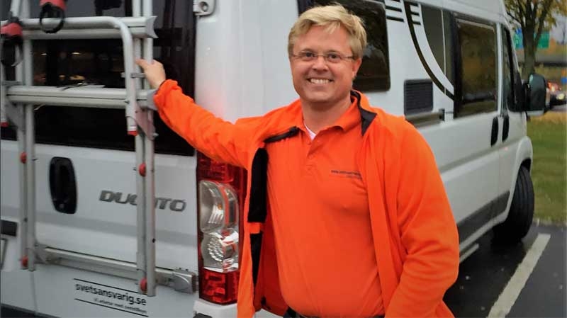 Svetsentreprenören Björn Lindhe som äger och driver företaget Svetsansvarig i Sverige AB