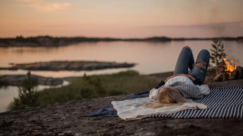 Camping i den finländska skärgården. Samtliga bilder från visitfinland.com