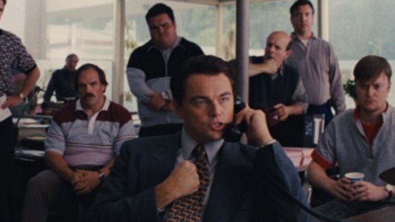 DiCaprio ringer ett säljsamtal i Wolf of Wall Street
