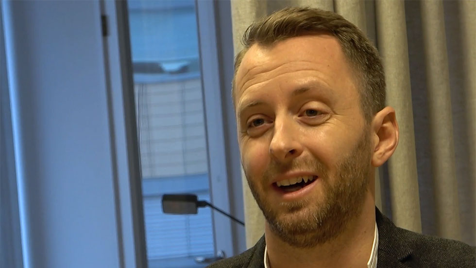 Läkaren och entreprenören Erik Gibson. Bild från SVT