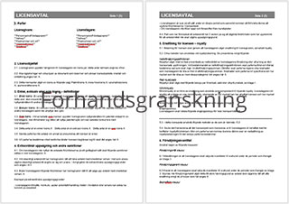 Visar en förhandsgranskning av mallen