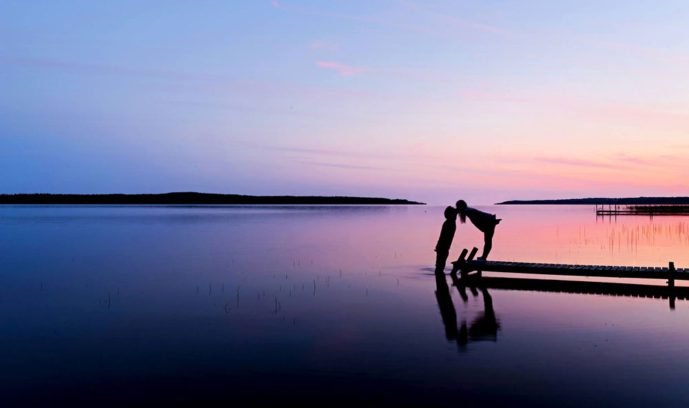 Midnattssol någonstans i Finland